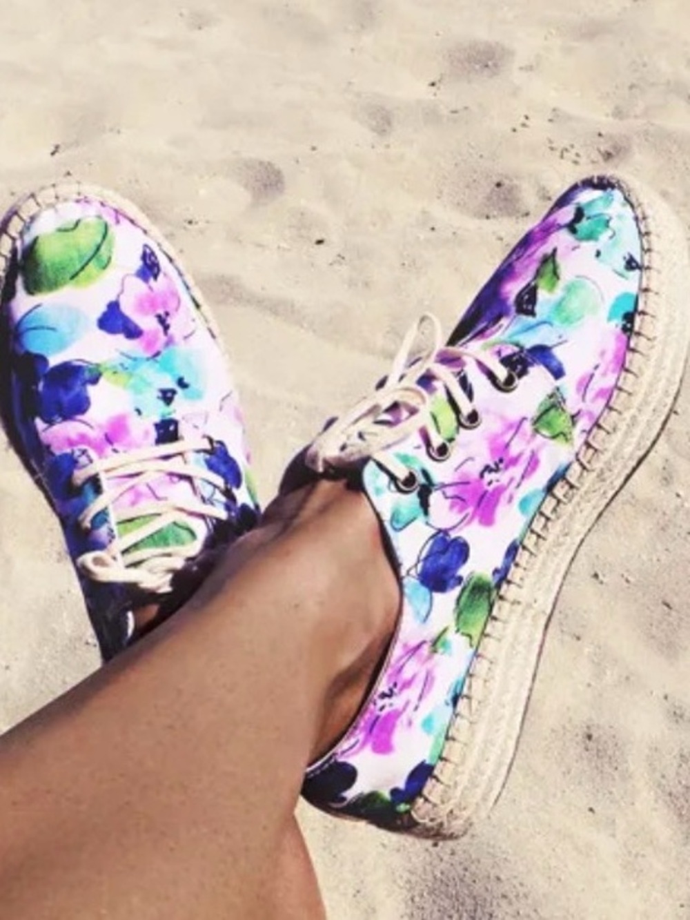 Coconuts Matisse Grateful Floral Canvas Espadrille PlatformSneakers size 7
